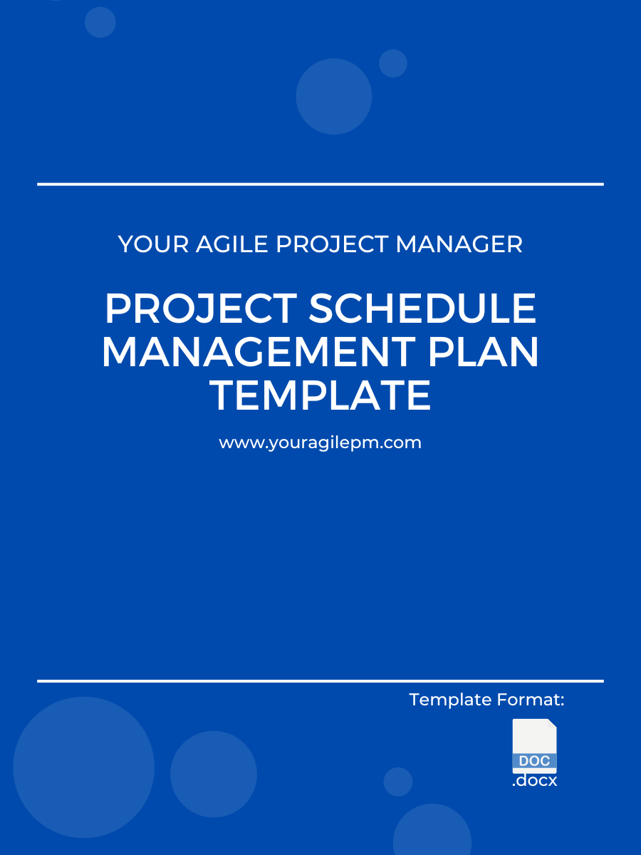 Project Schedule Management Plan - Agile Project Management